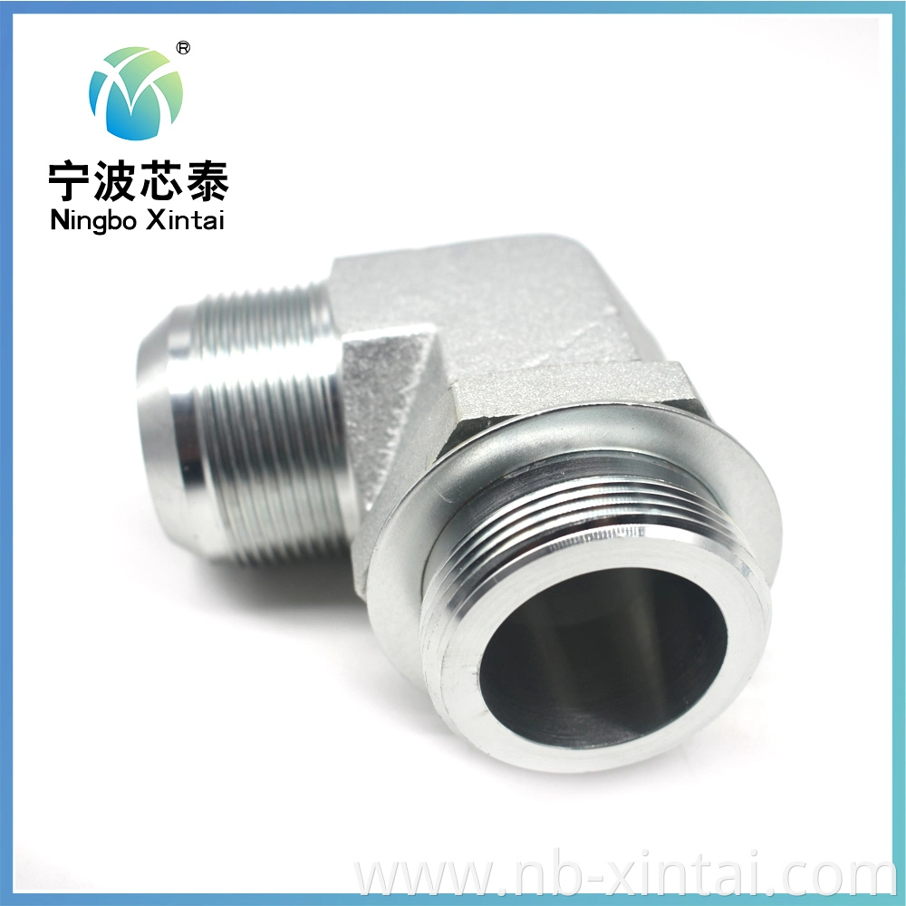 Cel/Ces 1jg9-Og 1jg9-Og 90 Elbow Jic Male 74 Cone/Bsp Male O-Ring Seamless Carbon Steel Stainless Steel Pipe Adapters for Machinery